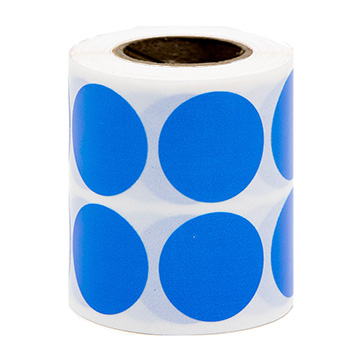Etiqueta Couchê 25mm Redonda Azul RL 630UN