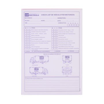 Bloco Modelo 79 Check List de Veículo Motorista 100fls
