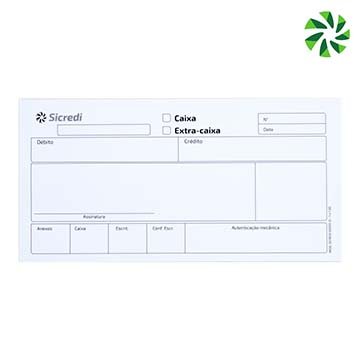 Bloco Caixa Extra Caixa Sicredi 1 Via PCT 2BL
