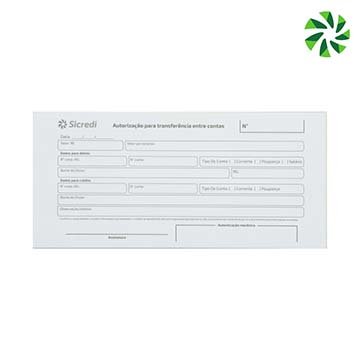 Bloco Transferência entre Contas Sicredi 1 Via PCT 2BL