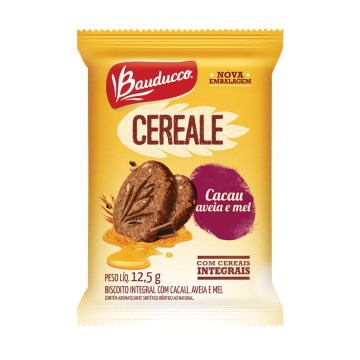 Biscoito Cereale Bauducco Cacau Aveia e Mel 12,5g CX 400UN
