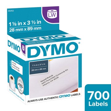 Etiqueta Impressora Dymo Térmica 28x89mm 30252 RL 350UN