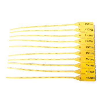 Lacre Espinha Peixe Amarelo 25cm Num. Sequencial PCT 1.000UN