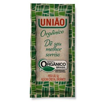 Açúcar Cristal Orgânico União Sachê CX 400UN