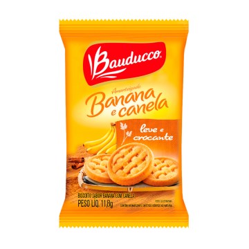 Biscoito Amanteigado Bauducco Banana Canela 13,1g CX 400UN