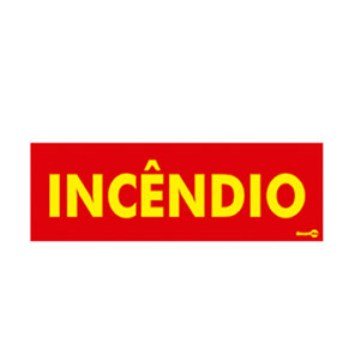 Adesivo de sinalização Incêndio 15x5 - EncartAle