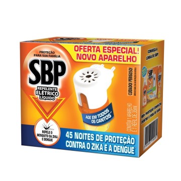 Aparelho + Refil SBP Inseticida 45 noites 35ml