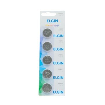 Bateria de Lítio Elgin CR2025 3V 5UN