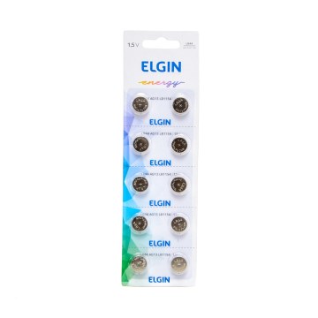 Bateria Alcalina Elgin LR44 1,5V 10UN