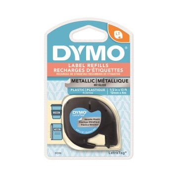 Fita Rotuladora Original Dymo 91338 12mm x 4m PT/PR