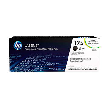 Toner HP Q2612AE Preto Duplo 2X 2.000