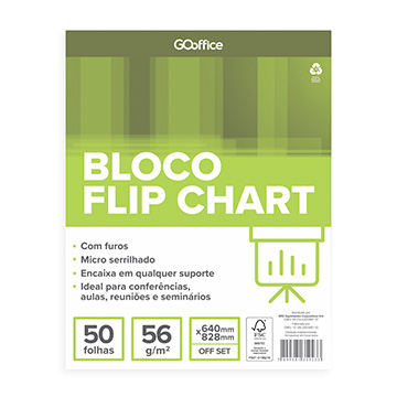 Bloco Flip Chart Go Office 56g 64x82,8cm PCT 50fls