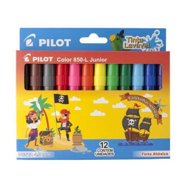 Caneta Hidrográfica Pilot Color 850-L JR 4,0mm CX 12UN