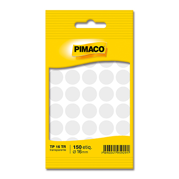 Etiqueta Adesiva Pimaco TP-16 Transparente 16mm PCT 5fls