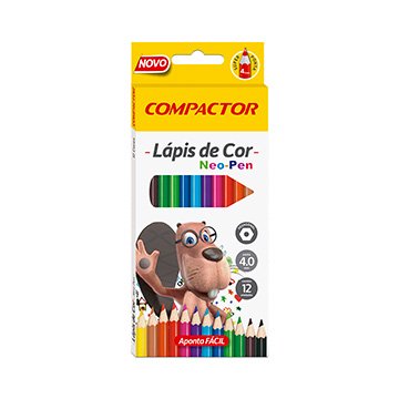 Lápis de Cor Neo Pen 12 Cores Sextavado | Compactor