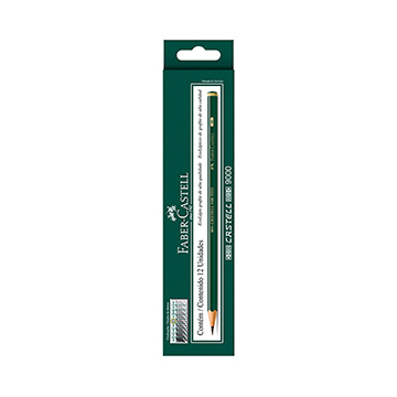Lápis Grafite Faber Castell 9000 Verde Prof 2B CX 12UN