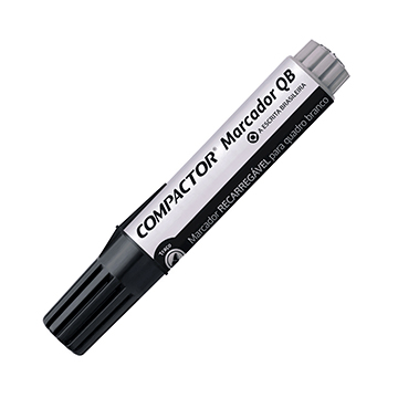 Marcador para Quadro Branco Compactor QB Recarregável Preto