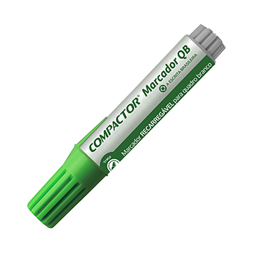 Marcador para Quadro Branco Compactor QB Recarregável Verde