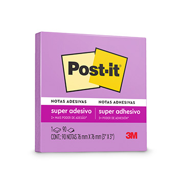 Bloco Adesivo Post-it 3M 76X76mm Lilás