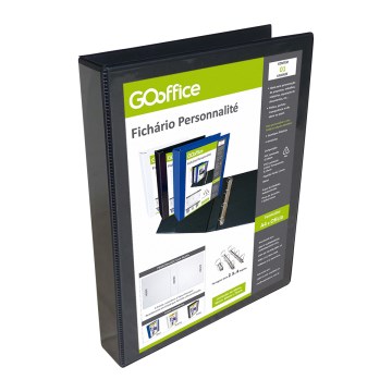 Fichário Ofício Go Office 40mm 4 Argolas Preto