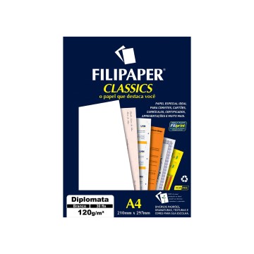 Papel Opaline Filiperson A4 Branco 120g PCT 30fls