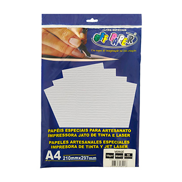 Papel Vergê Off Paper A4 180g Branco PCT 50fls