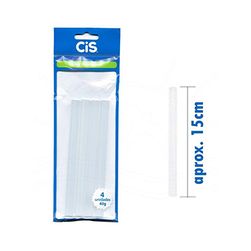 Cola de Silicone Cis 113L 15X1,2cm Blister 4UN