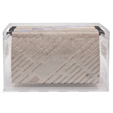 Caixa Arquivo Dello 425x145x270mm Cristal com 6 Pastas