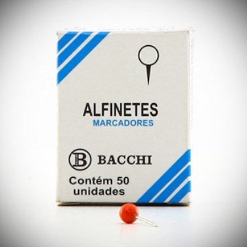 Alfinete para mapa vermelho c/50