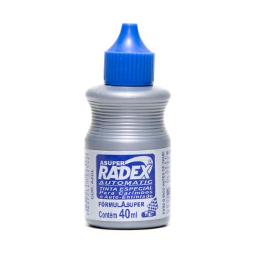 Tinta para Carimbo Auto Entinatado Radex Azul 40ml