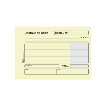 Bloco Controle de Caixa Tilibra Saídas Amarelo c/ 100fls