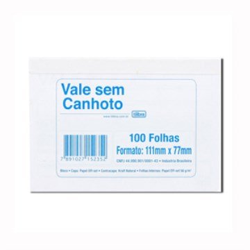 Bloco Vale Tilibra sem Canhoto 100fls