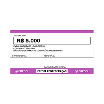 Etiqueta Dinheiro com Valor (5 mil) Cresol PCT 100UN
