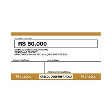 Etiqueta Dinheiro com Valor (50 mil) Cresol PCT 100UN