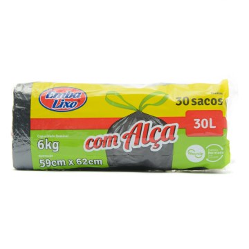 Saco para Lixo Embalixo com Alças Preto 30L 30UN