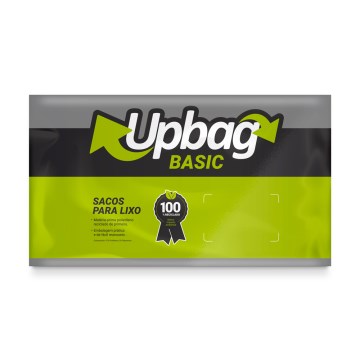 Saco para Lixo Basic Up Bag Cinza 110L 50UN