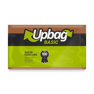 Saco para Lixo Basic Up Bag Marrom 110L 50UN