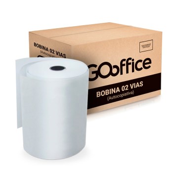 Bobina Autocopiativa Go Office PDV 76mmx20m CX 30UN