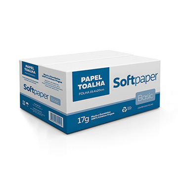 Papel Toalha Interf Softpaper Basic FS 17g CX 2.000UN