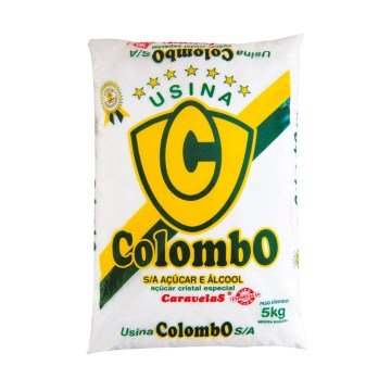 Açúcar Cristal Colombo PCT 5kg