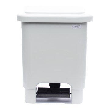 Lixeira Plástica Branca com Pedal 15L