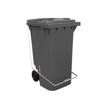 Contêiner Plástico Cinza com Pedal 240L