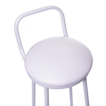 Banqueta Alta Stiloflex 75cm com Assento Branco