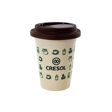 Copo Café Cresol com Tampa 400ml PCT 10UN