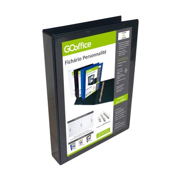 Fichário A4 Go Office 75mm 2 Argolas Preto