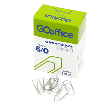 Clips Galvanizado Go Office 6/0 Fio 1,20mm Leve CX 220UN