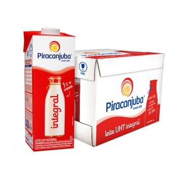 Leite UHT Piracanjuba Integral 1L CX 12UN