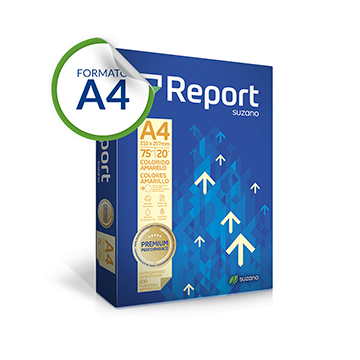 Papel Report A4 210x297mm Amarelo 75g PCT 500fls