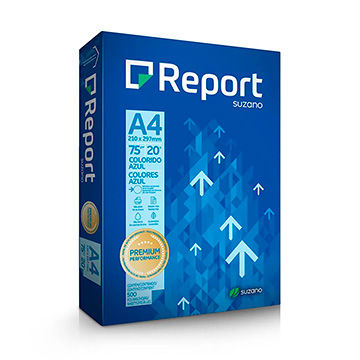 Papel Report A4 210x297mm Azul 75g PCT 500fls