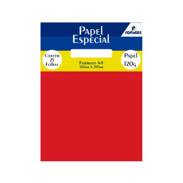 Papel Color GPK A4 Vermelho PCT 25UN